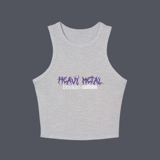 Heavy Metal, Books, & Caffeine Women's Micro Rib Racer Tank Top