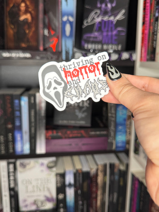 horror and chaos sticker