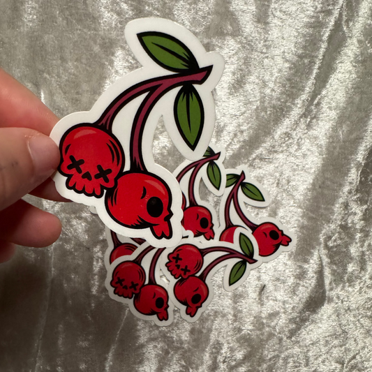 Cherry Skulls sticker
