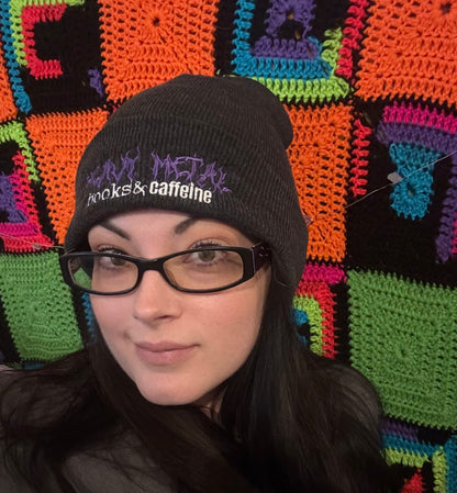 Heavy Metal, books, & caffeine Beanie